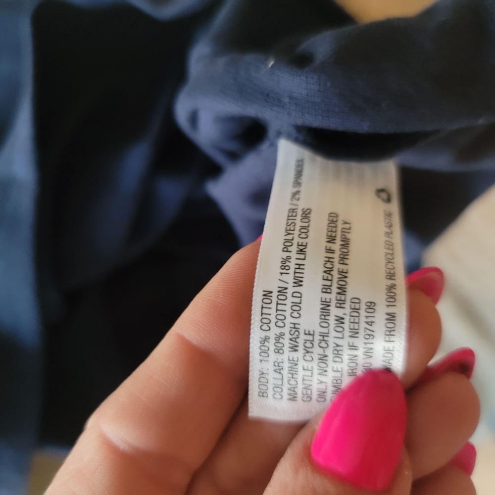 NWT Wild Fable Navy Blue Collared XS Crop Top - Picture 5 of 7